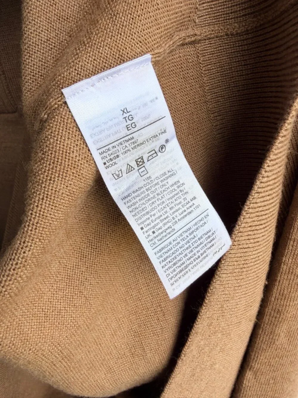 Banana Republic Long Sleeve 1/4 Zip Mock Neck 100% Merino Wool Sweater Size XL